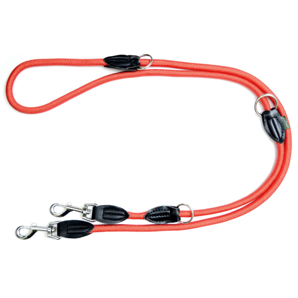 Hundeleine 2 Meter in rot aus Paracord