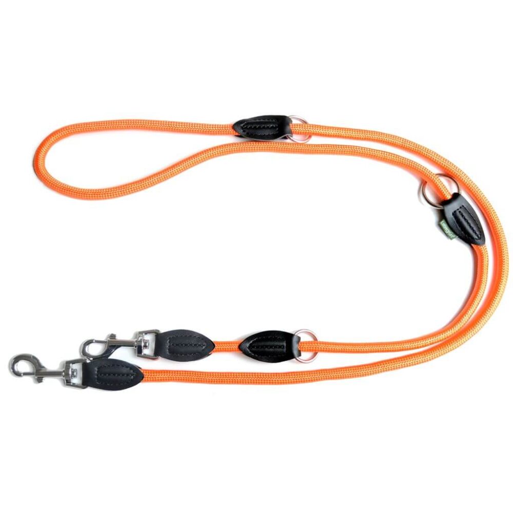 Leisegrün Hundeleine 2m in orange
