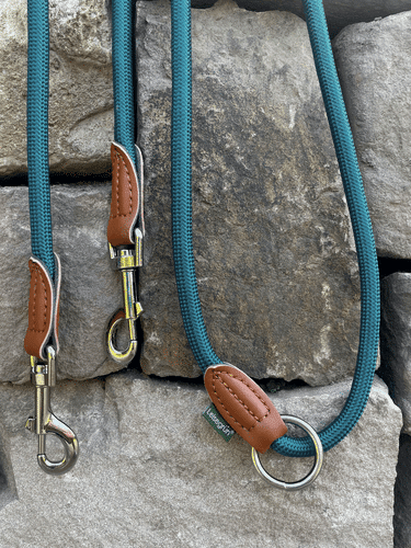 Leisegrün Devon Nylon Hundeleine 2m für große Hunde - Petrol – Bild 2