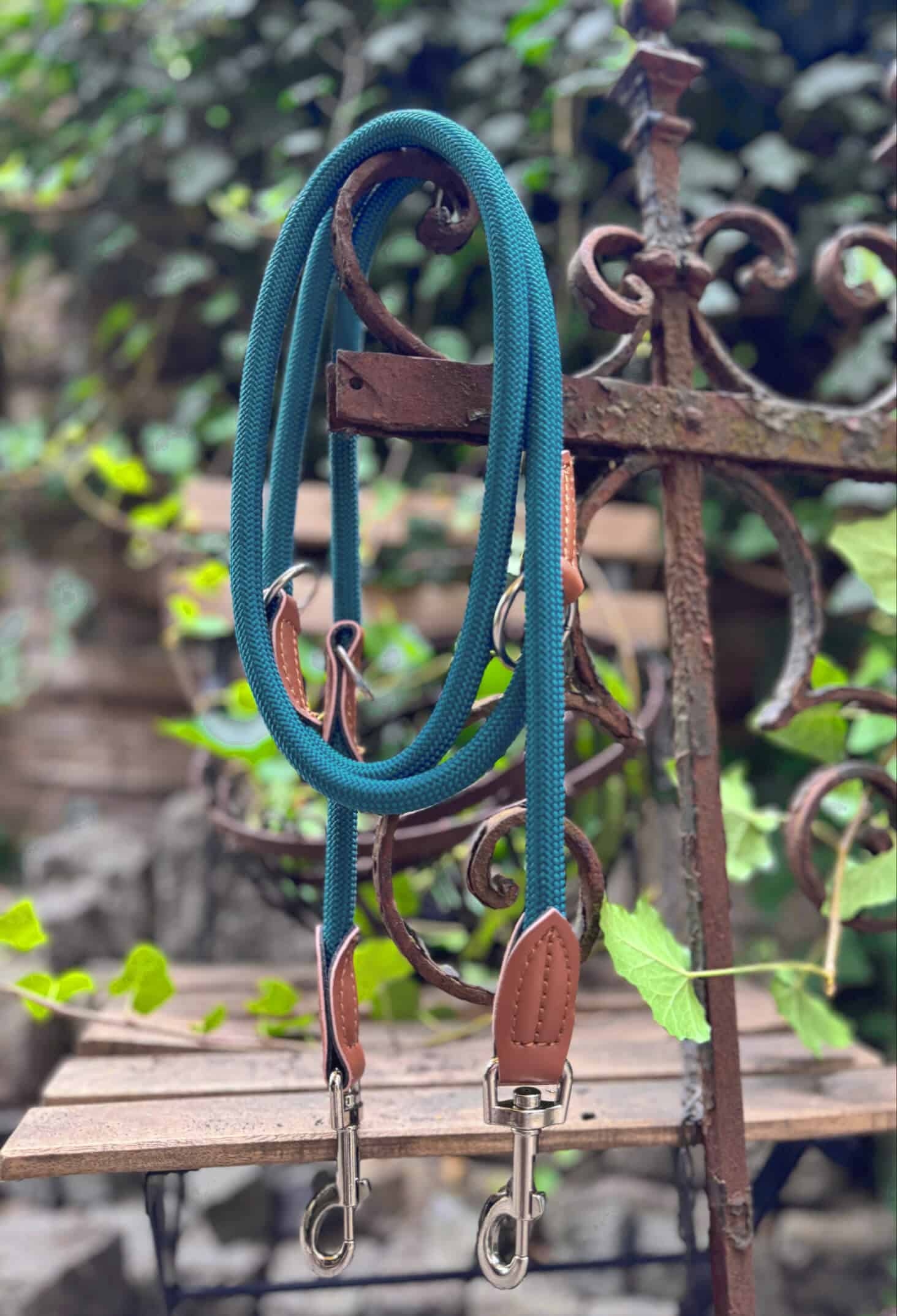 Leisegrün Devon Nylon Hundeleine 2m für große Hunde - Petrol – Bild 5